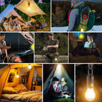 Outdoor Rechargeable Camping Hanging Lights with Hook
