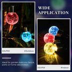 Hanging Cracked Glass Ball Solar Lights