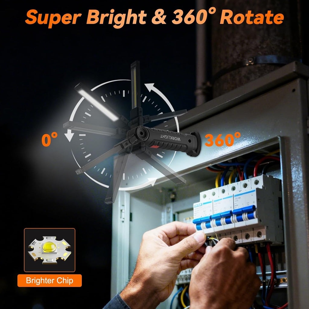 Rechargeable LED Work Lights with Magnetic Base