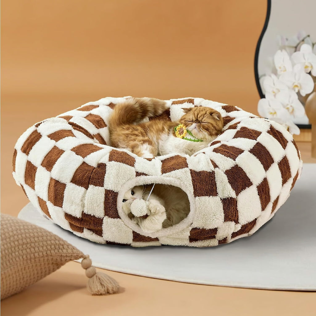 🎄2025 Christmas On Sale🐈2-in-1 Lesure Cat Tunnel Bed for Indoor