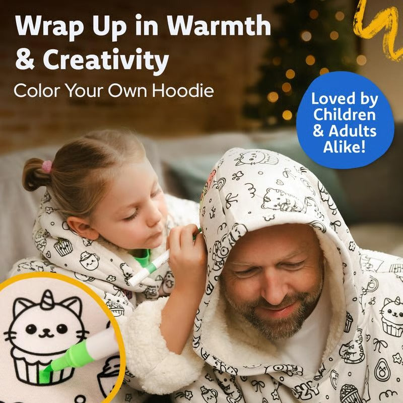 Cozy Companions Color-Your-Own Blanket Hoodie