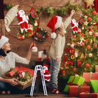 🎄2025 Christmas On Sale🎅Electric Climbing Santa Claus on Beads Chain Ladder with Music