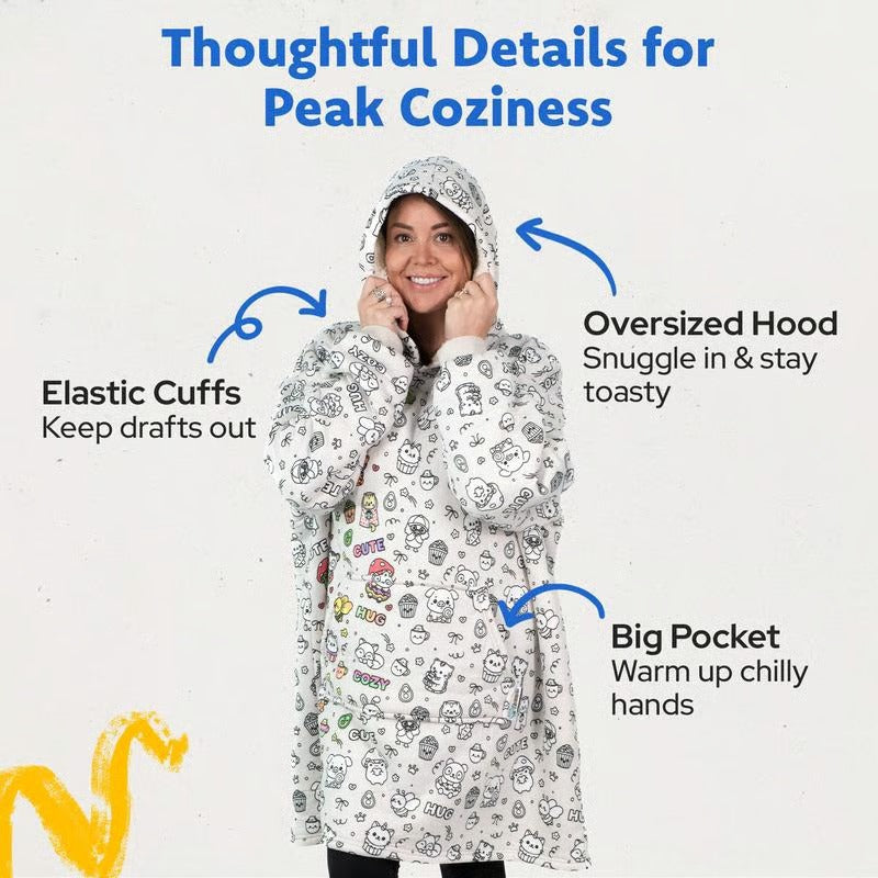 Cozy Companions Color-Your-Own Blanket Hoodie