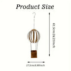 Rusty Metal Hot Air Balloon Hanging Basket