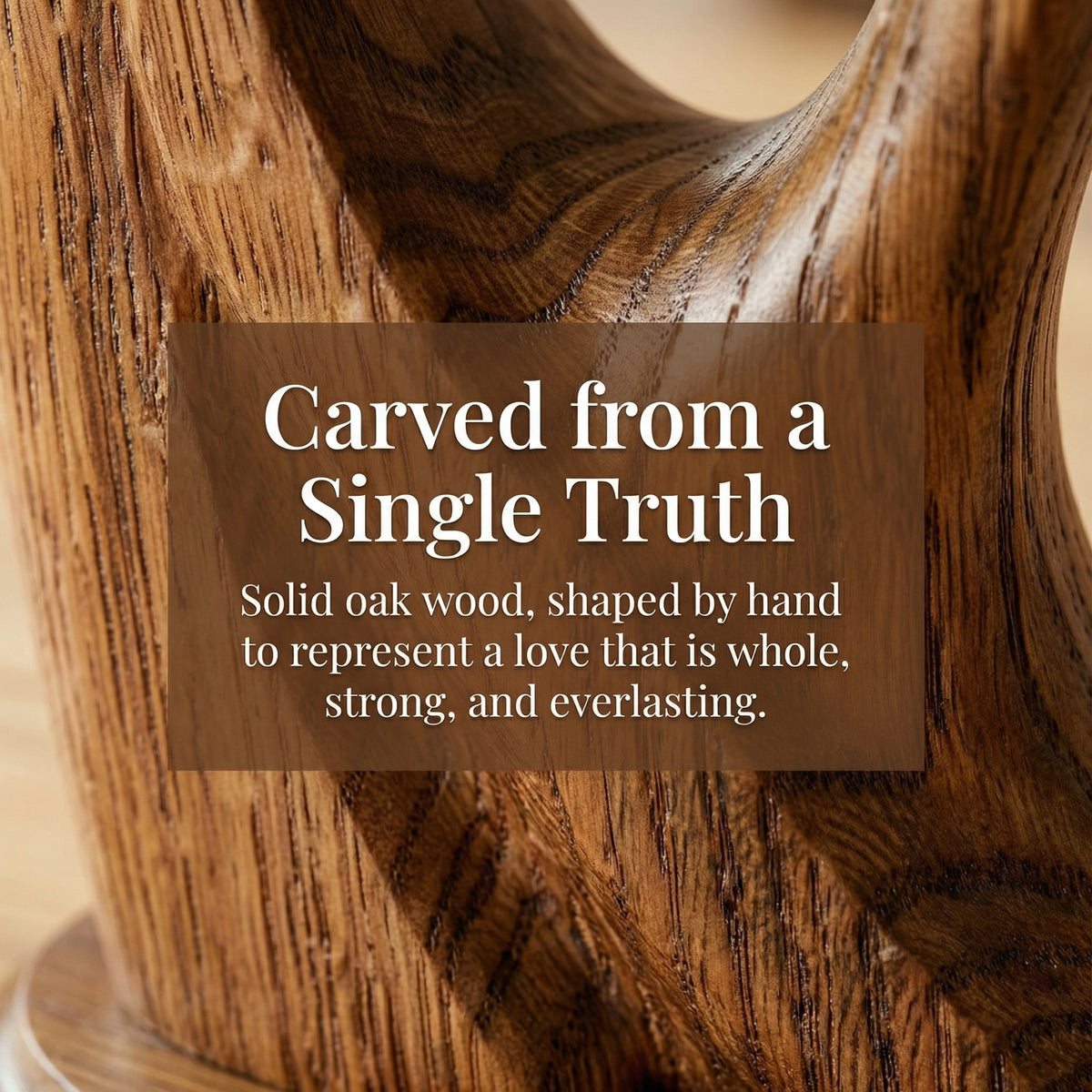 Hand Carved Heart Connection Statue for Mother's Day Gift
