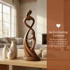 Hand Carved Heart Connection Statue for Mother's Day Gift