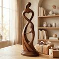 Hand Carved Heart Connection Statue for Mother's Day Gift