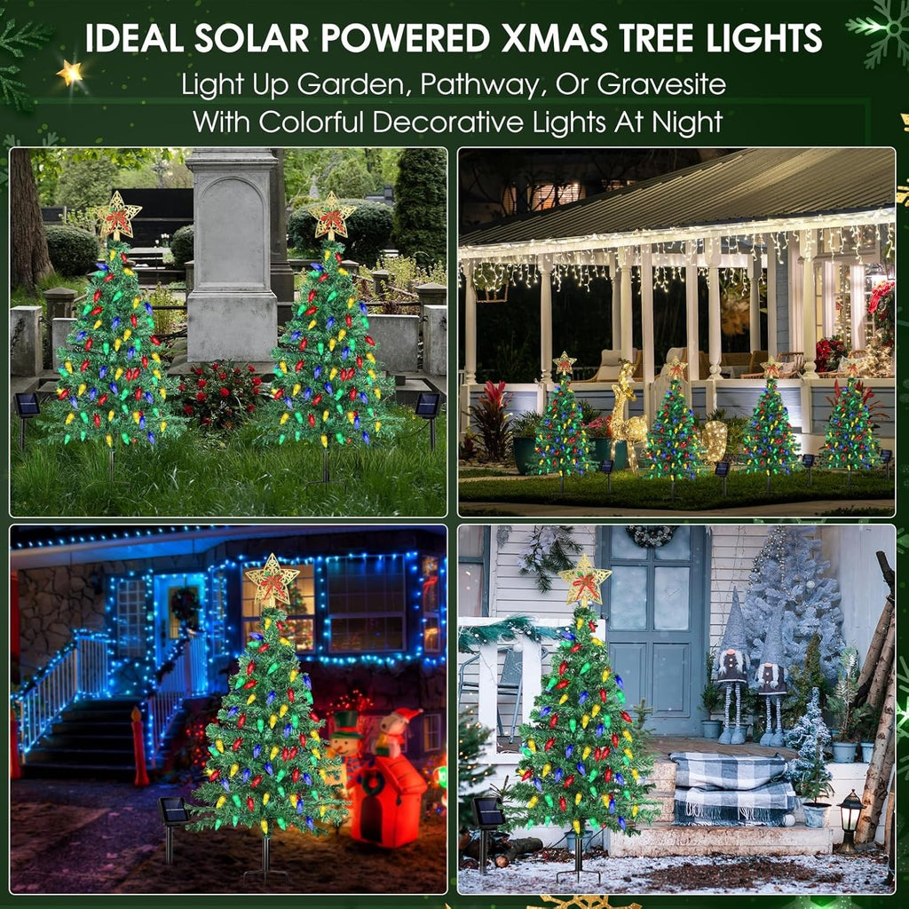🎄2025 Christmas On Sale✨Solar Christmas Tree Outdoor Christmas Decorations