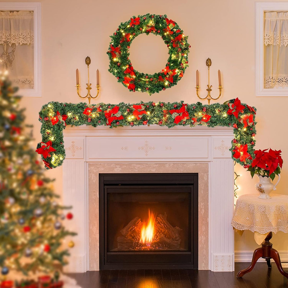 🎄2025 Christmas On Sale✨Christmas  Garlands with LED Lights