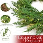 🎄Early Christmas Sale🔥Lighted Norfolk Pine Wreath