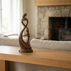 Hand Carved Heart Connection Statue for Mother's Day Gift