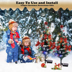 🎄2025 Christmas On Sale✨Solar Christmas Cedar Tree Lights，Waterproof
