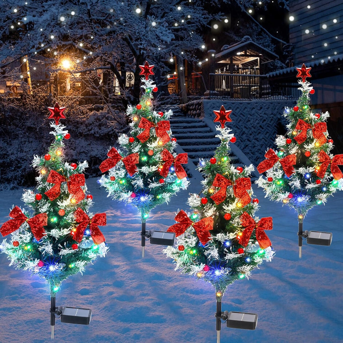 🎄2025 Christmas On Sale✨Solar Christmas Cedar Tree Lights，Waterproof