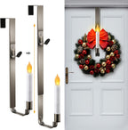 🎄2025 Christmas On Sale✨ Christmas Wreath Hangers for Front Door with Candle Holder