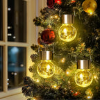 Hanging Cracked Glass Ball Solar Lights