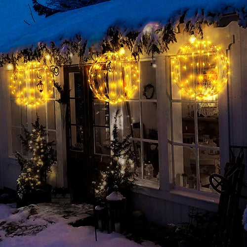 Christmas Folding  LED Ball Light with Multiple Auto Timing and Glow Modes