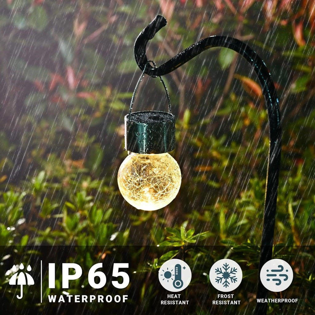 Hanging Cracked Glass Ball Solar Lights
