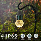 Hanging Cracked Glass Ball Solar Lights
