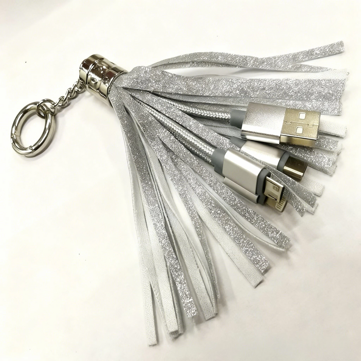 Universal Charging Tassels Keychain for Apple & Andriod
