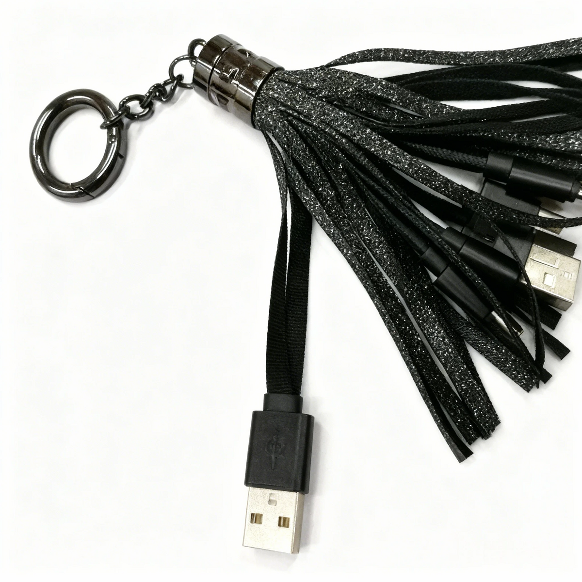 Universal Charging Tassels Keychain for Apple & Andriod