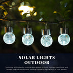 Hanging Cracked Glass Ball Solar Lights