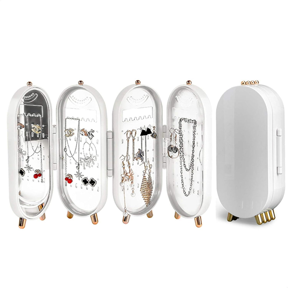 ⚡Flash Sale⚡4-Layer Dustproof Earring Necklace Jewelry Box