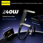 2-in-1 Invisible Stand Charging Cable ,240W Fast Charging Cord
