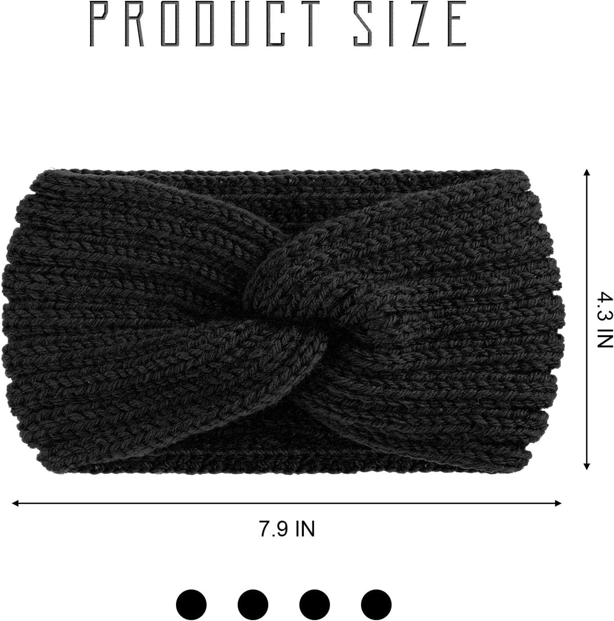 Triple Knot Warm Ribbed Knit Headband
