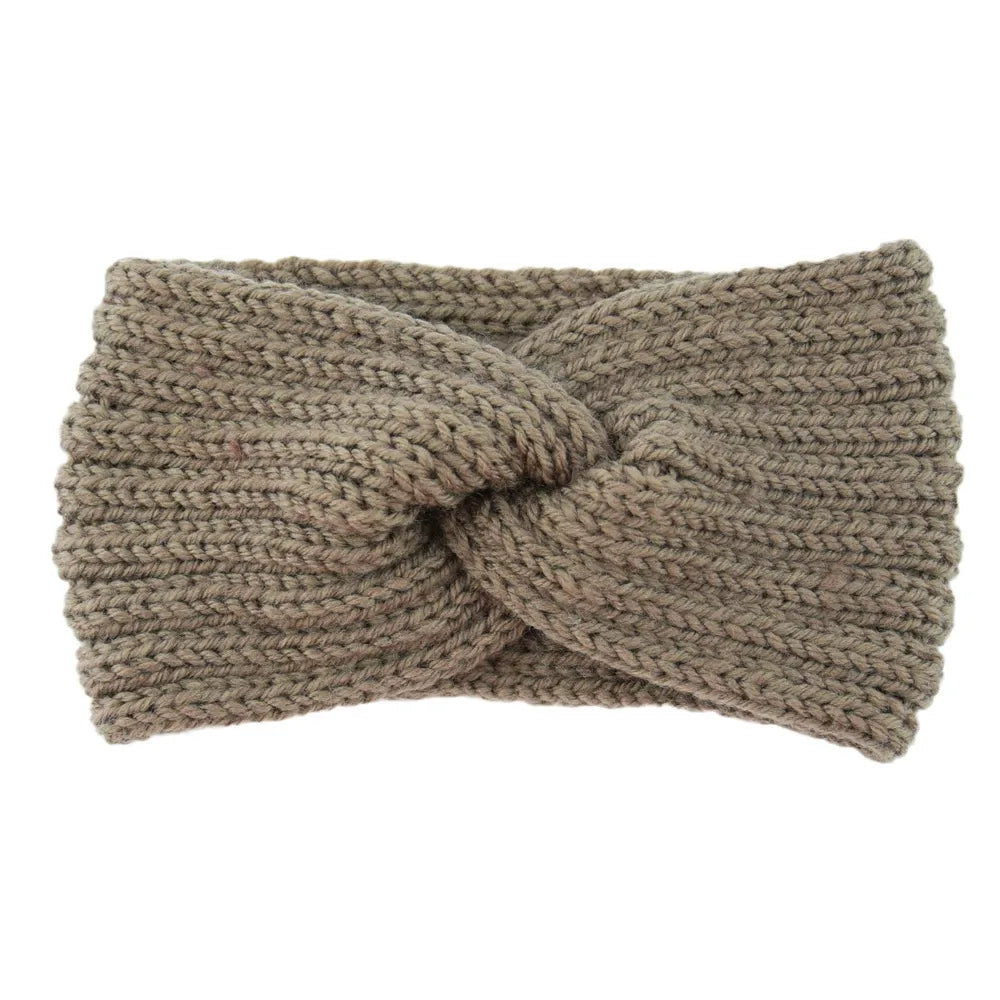 Triple Knot Warm Ribbed Knit Headband