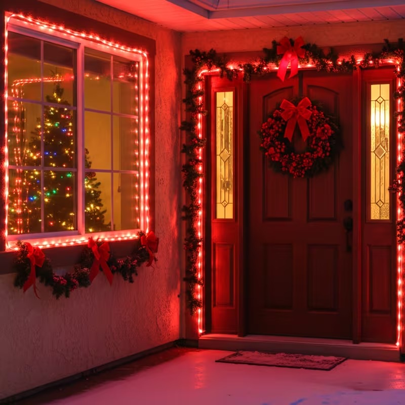 Christmas Candy Cane Rope Lights