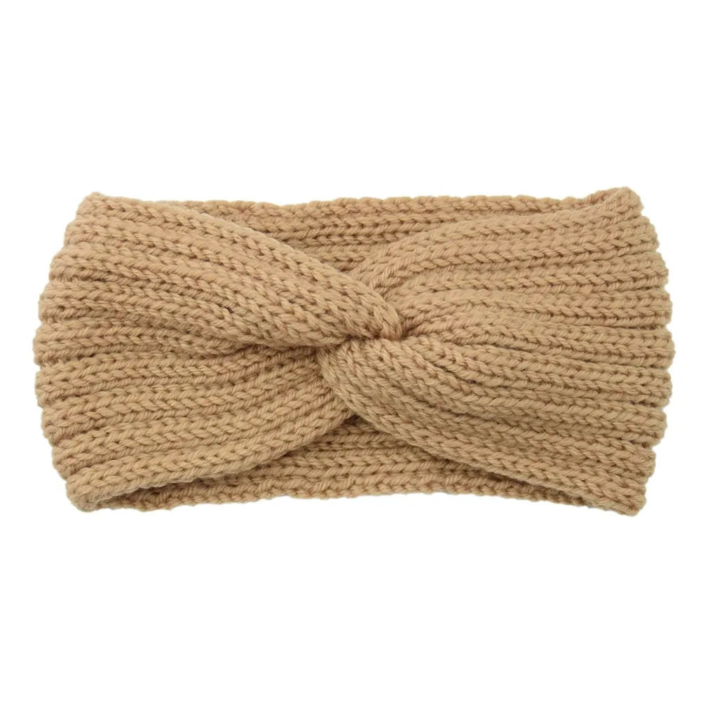Triple Knot Warm Ribbed Knit Headband