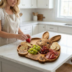 Easter Bunny Wooden Charcuterie Board, Handmade Rabbit Serving Tray for Spring Celebrations,