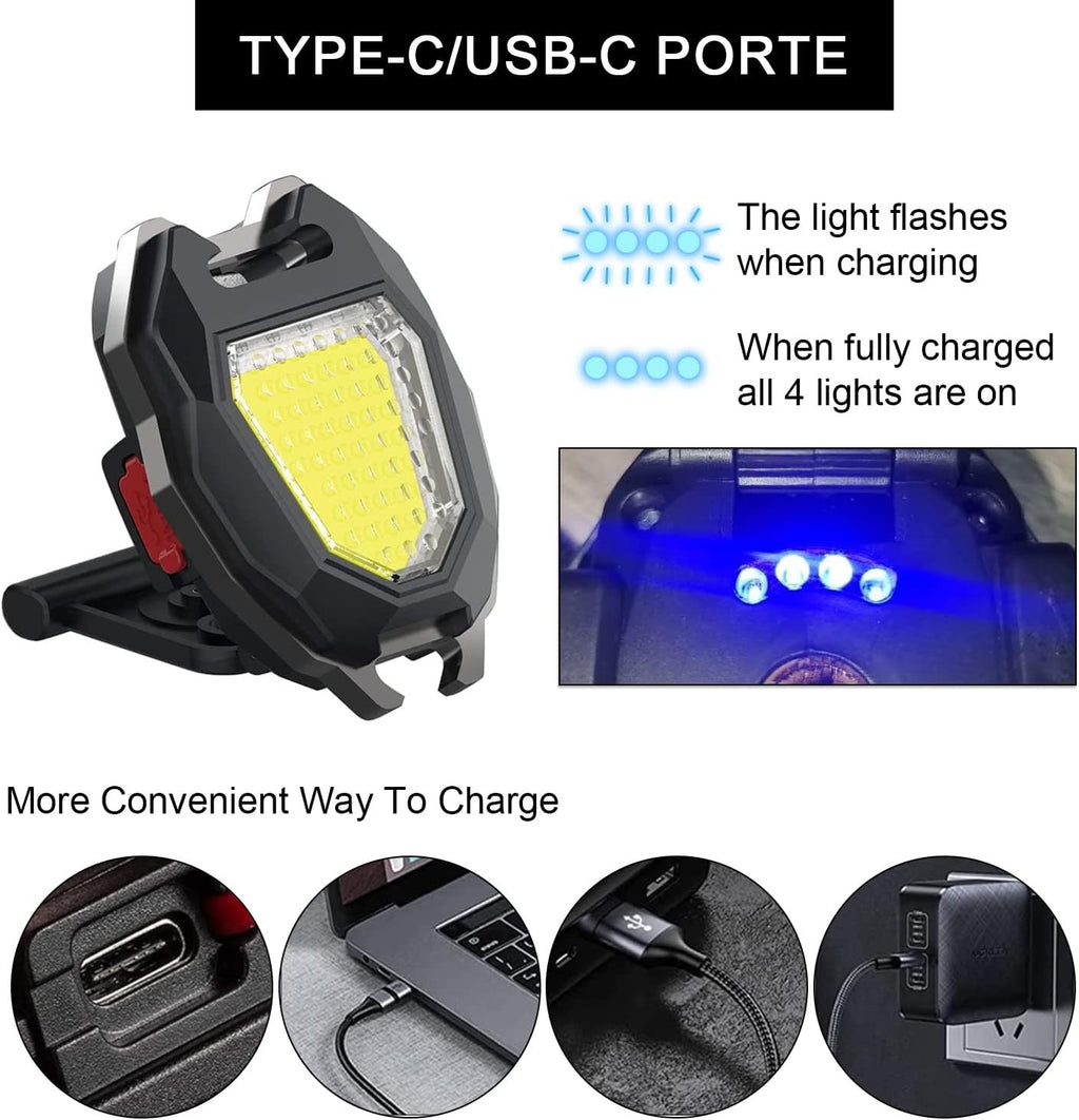 Multi-functional Rechargeable Cob Keychain Work Light