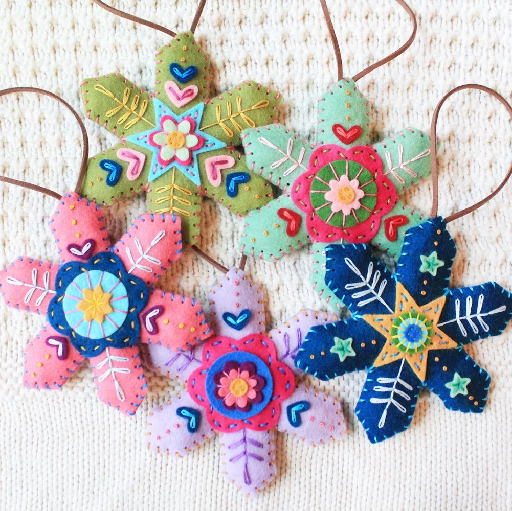 Christmas Snowflake Felt Ornament/Ornament Kit