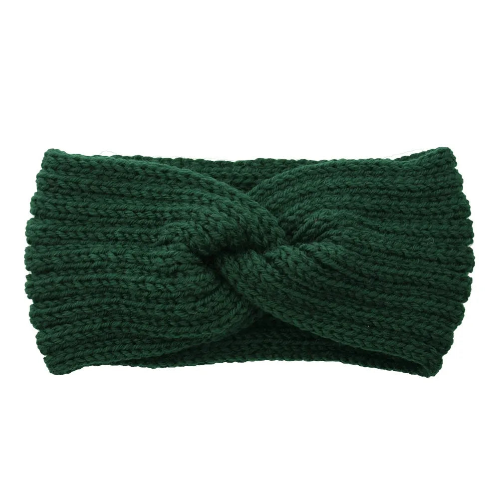 Triple Knot Warm Ribbed Knit Headband