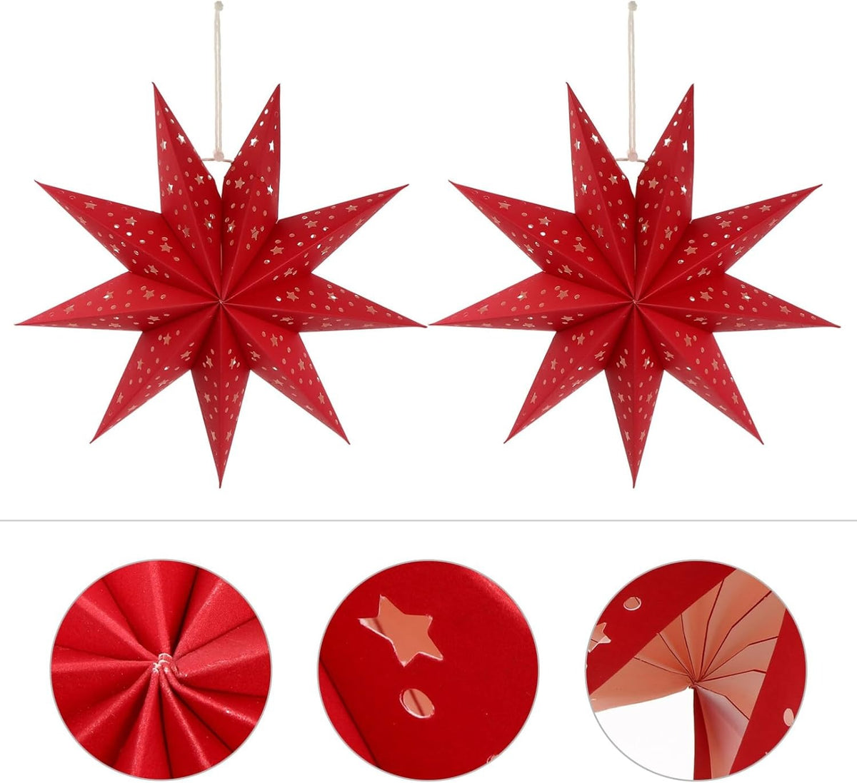 🎄2025 Christmas On Sale✨Christmas Poinsettia Star Lantern