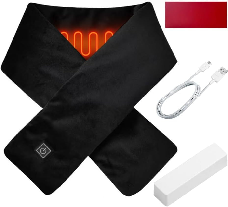 USB Heated Scarf with 3 Levels Adjustable Temperature