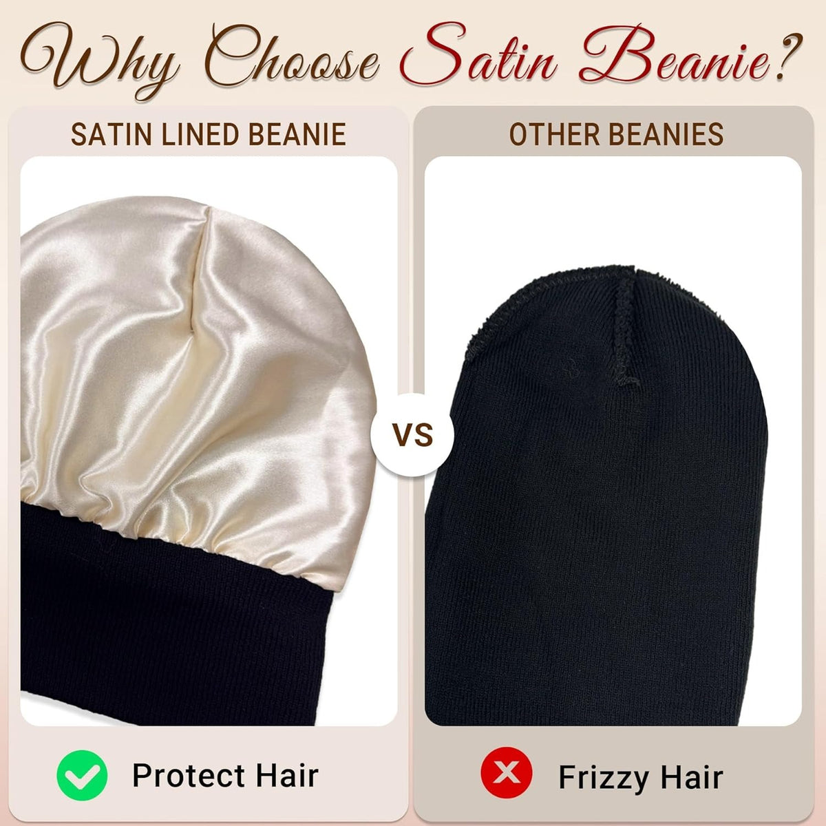 🔥LAST DAY 50% OFF🔥 Satin Lined Beanie