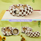 🎄2025 Christmas On Sale🐈2-in-1 Lesure Cat Tunnel Bed for Indoor