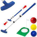 Mini Golf Set，Adjustable Golf Putte with 3 Golf Balls &  Cup with Flag