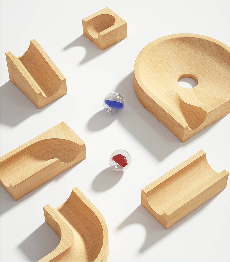 Montessori Marble Run Wood – Creative Construction Fun