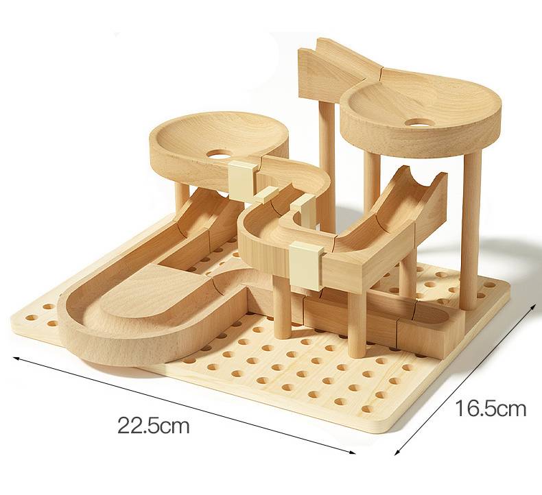 Montessori Marble Run Wood – Creative Construction Fun