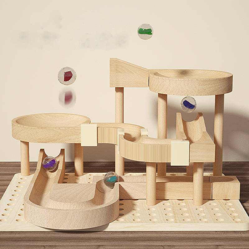 Montessori Marble Run Wood – Creative Construction Fun
