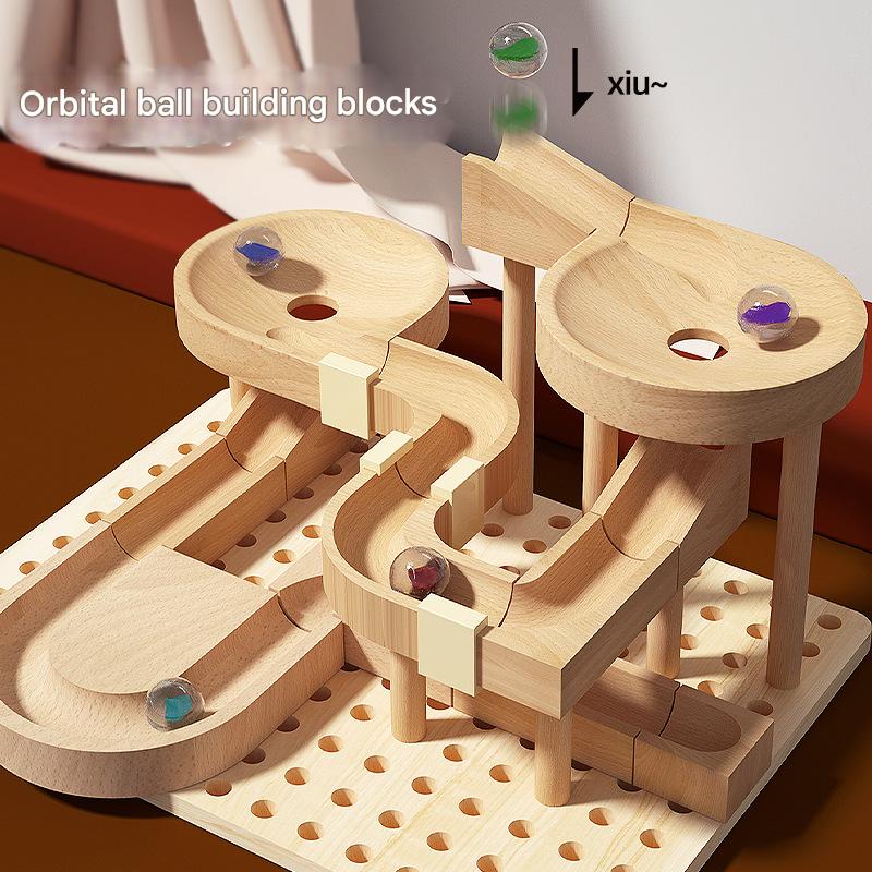 Montessori Marble Run Wood – Creative Construction Fun