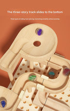 Montessori Marble Run Wood – Creative Construction Fun