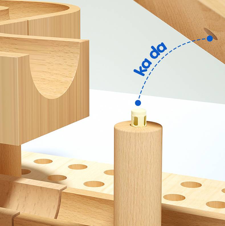 Montessori Marble Run Wood – Creative Construction Fun